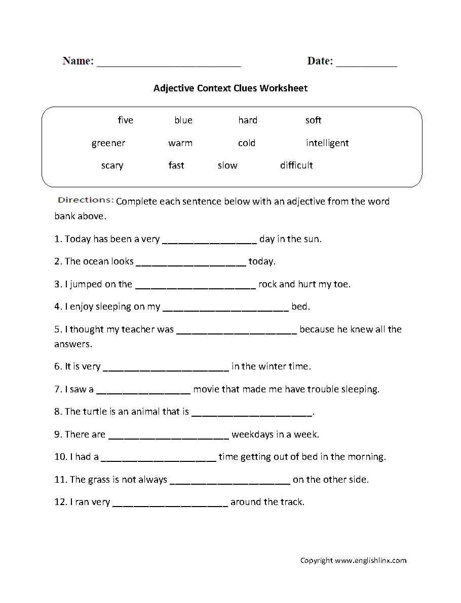 Reading Worksheets | Context Clues Worksheets - Free Printable 5Th Grade Context Clues Worksheets