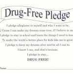 Red Ribbon Week Drug Free Pledge | School Counseling | Pinterest   Free Printable Drug Free Pledge Cards