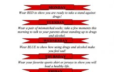 Red Ribbon Week Flyer Spirit Days Ideas | Pta Resources &amp; Ideas - Free Printable Drug Free Pledge Cards