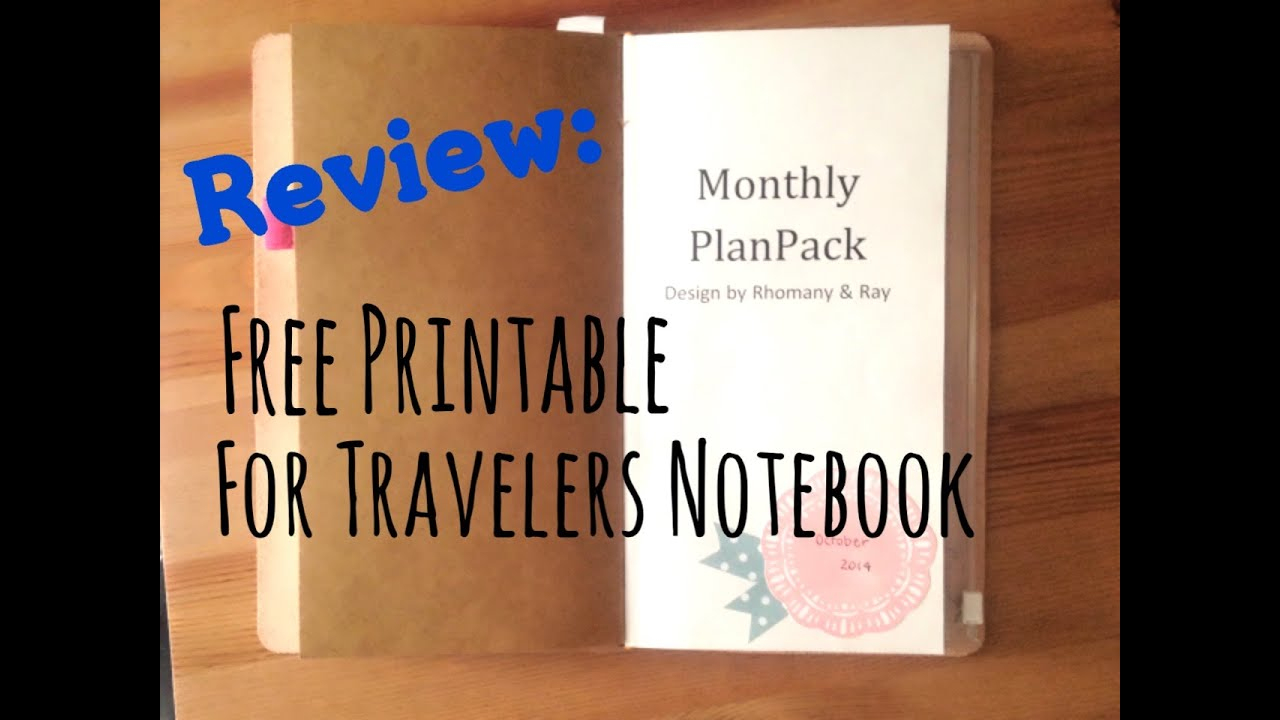 Review: Free Printable For Midori Travelers Notebook - Youtube - Free Printable Traveler&amp;amp;#039;s Notebook Inserts