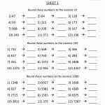 Rounding Numbers Worksheets Nearest 10 100 1000 1 | Maths   Free Printable 4Th Grade Rounding Worksheets