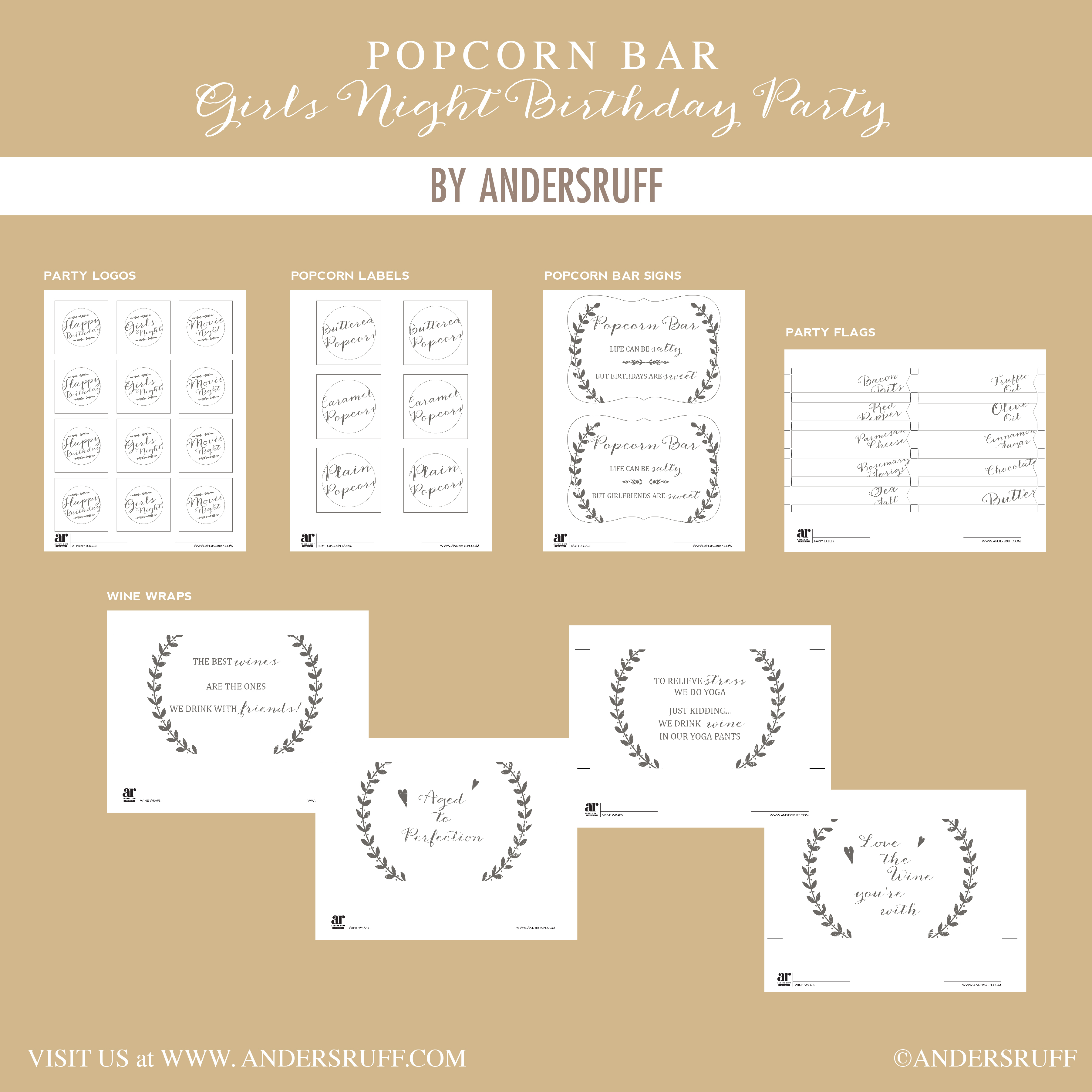 Ruff Draft: Popcorn Bar With Craft Paper Accents - Anders Ruff - Popcorn Bar Sign Printable Free