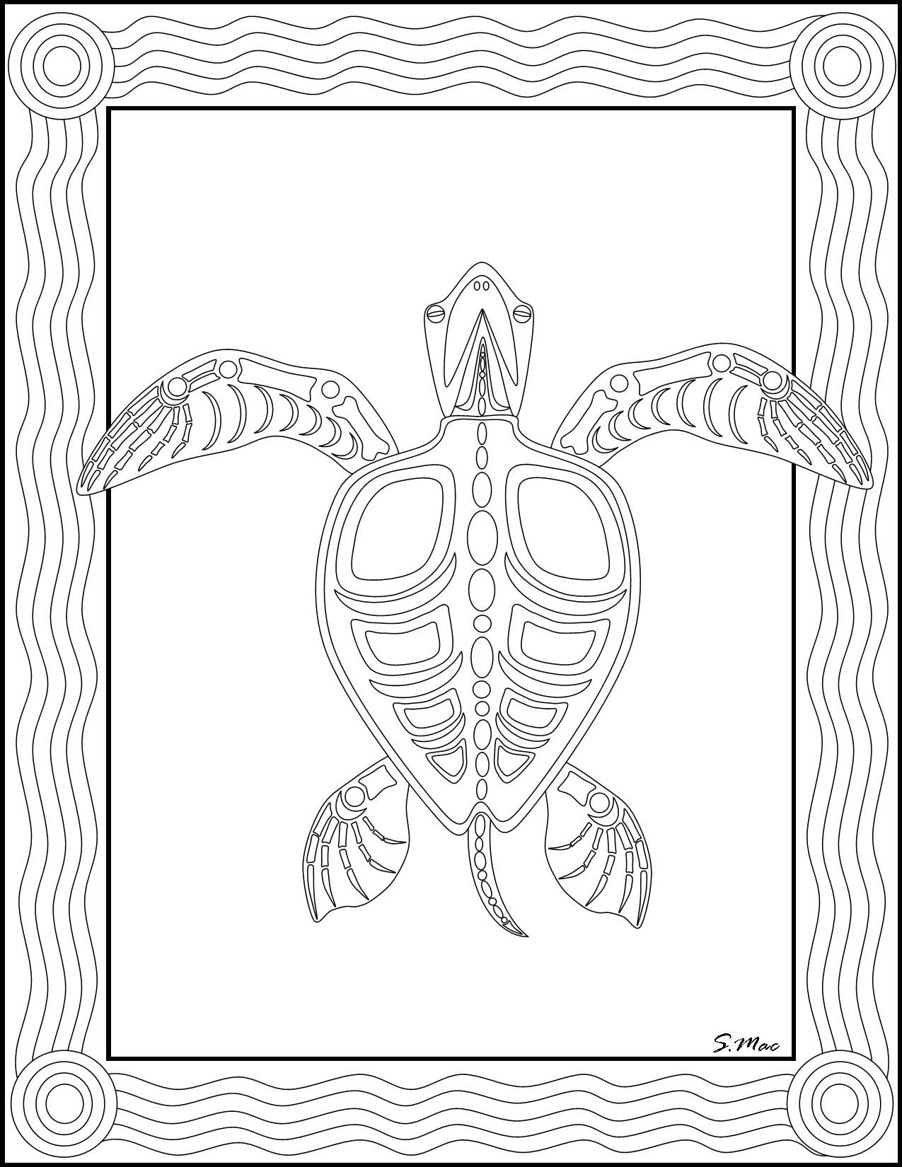 S.mac&amp;#039;s Sea Turtle X-Ray Art Coloring Page | Art- Coloring Therapy - Free Printable Animal X Rays