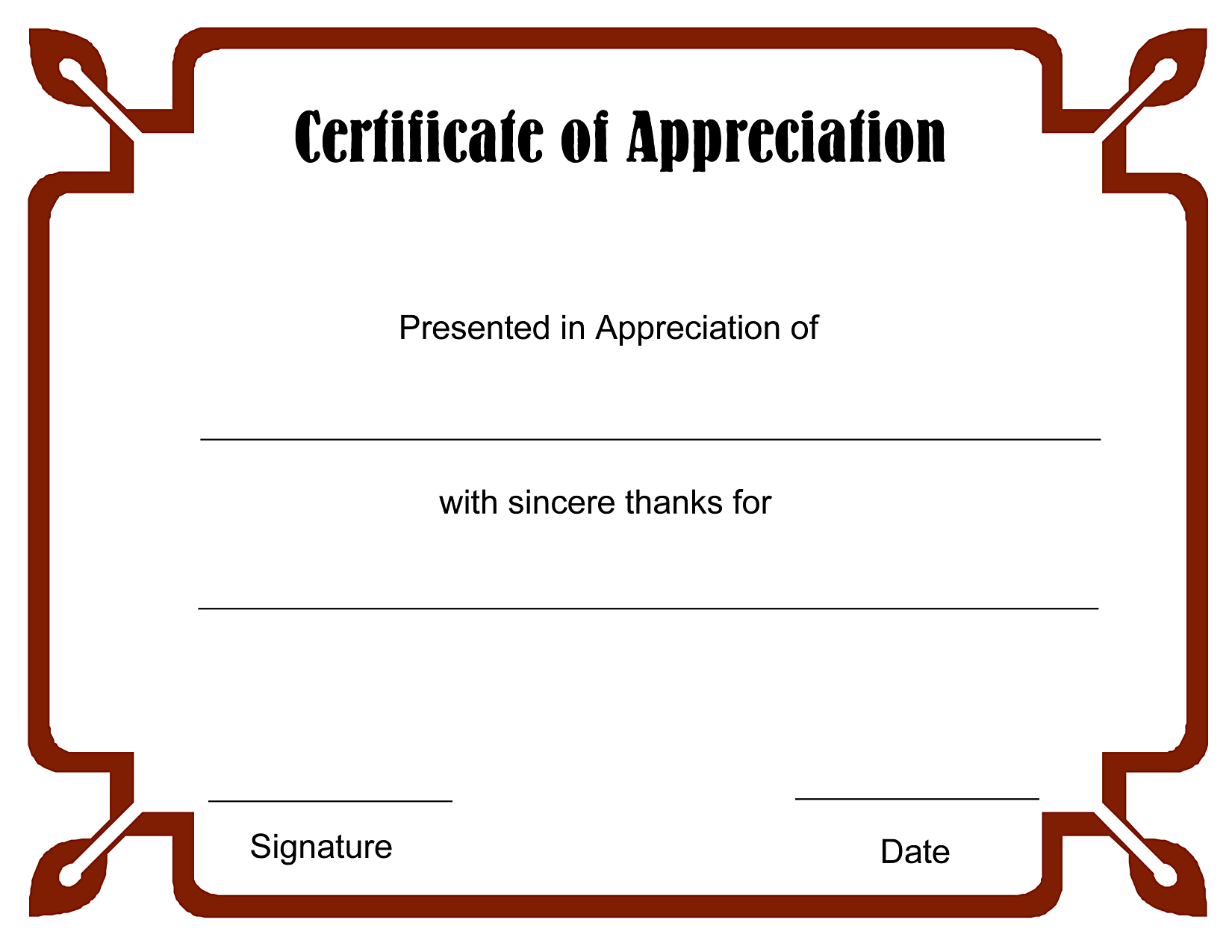 Sample Blank Certificate Of Recognition Copy New Appreciation - Free Printable Templates For Certificates Of Recognition