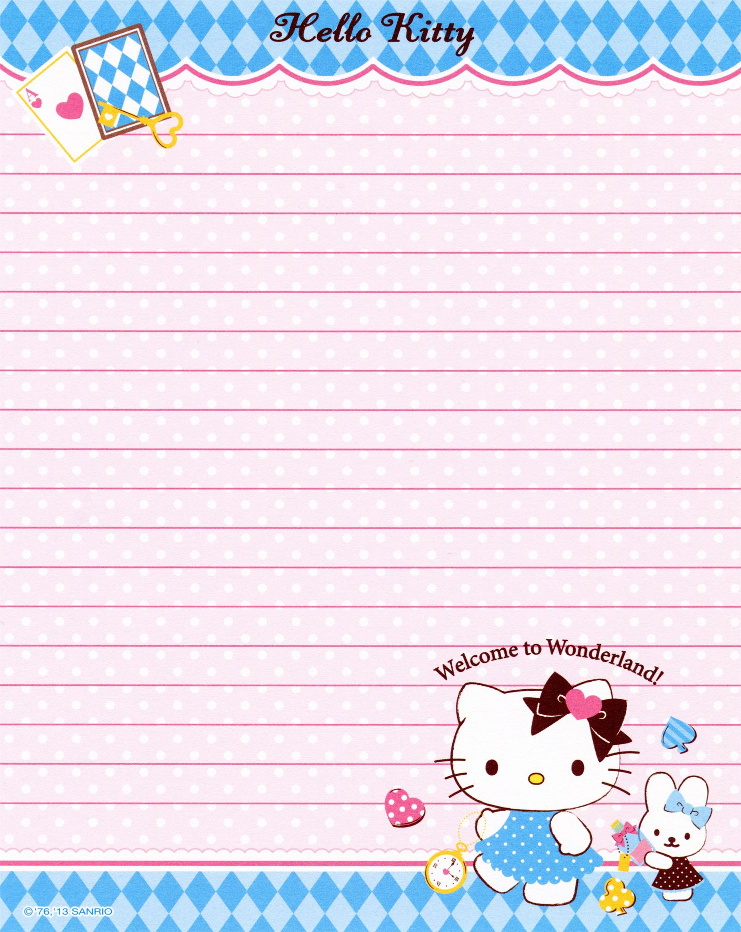 Sanrio - Hello Kitty - Memo Paper | Kitty &amp;amp; Sanrio | Pinterest - Free Printable Hello Kitty Stationery