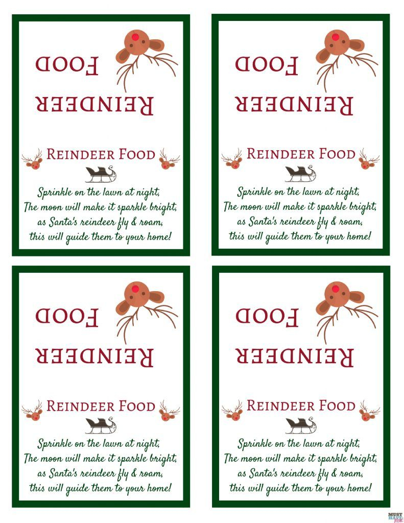 Santa&amp;#039;s Magic Reindeer Food Recipe And Free Printable Reindeer Food - Reindeer Food Poem Free Printable