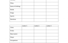 Scattergories Worksheet - Free Esl Printable Worksheets Madeteachers - Scattergories Free Printable Sheets