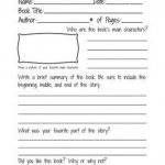 Second Grade Book Report Template | Book Report Form For 2Nd, 3Rd   Free Printable Book Report Forms For Second Grade