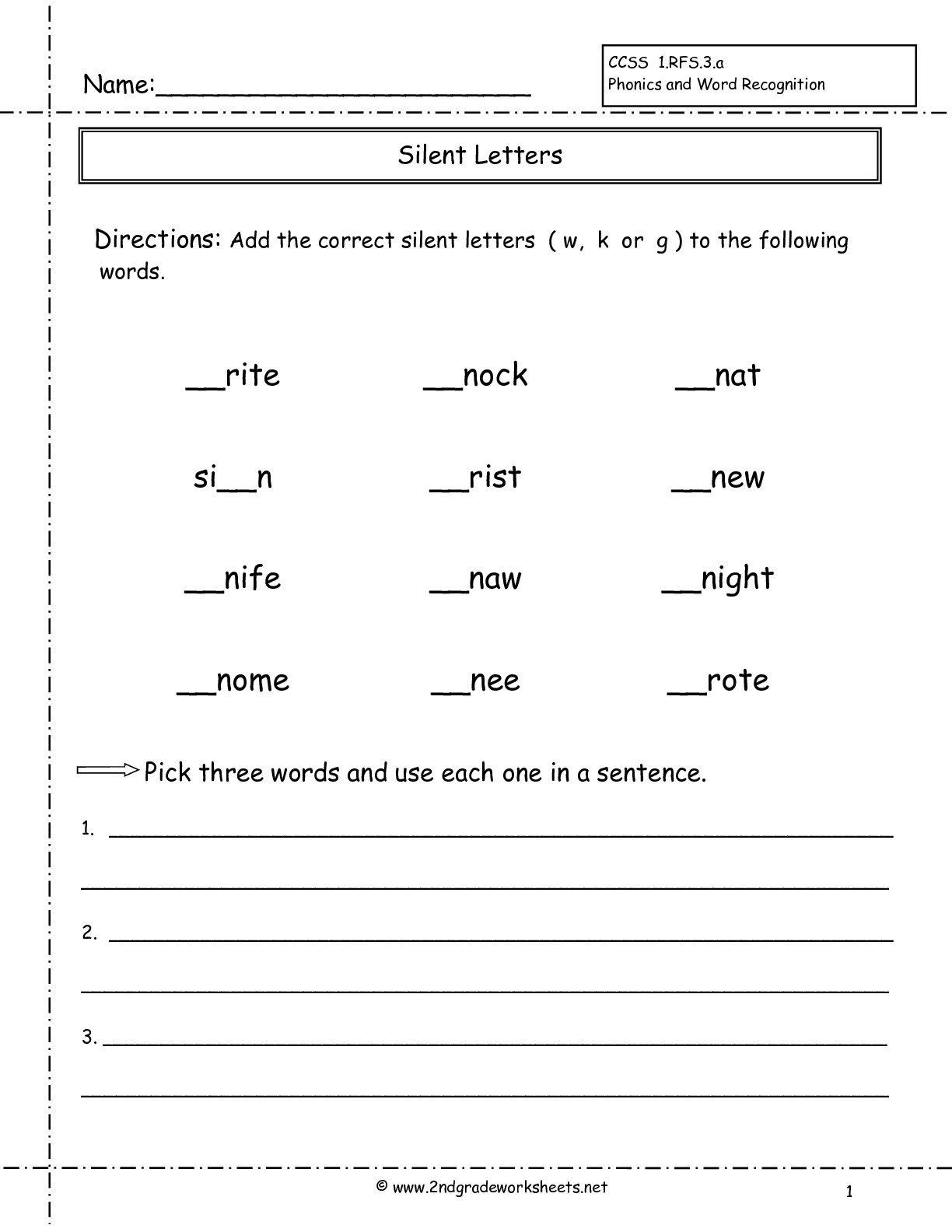 Free Printable Phonics Worksheets For 4th Grade