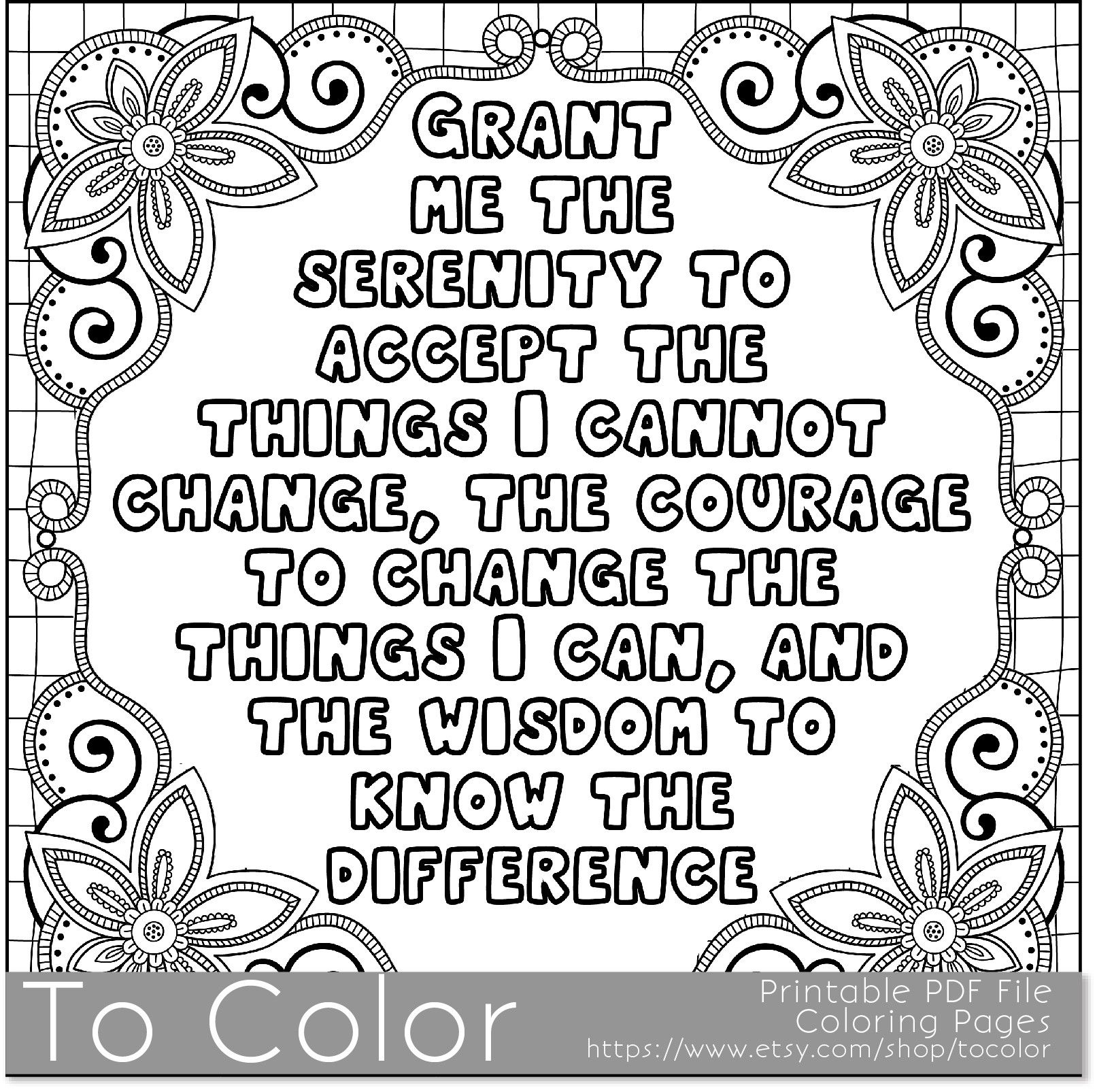 free printable serenity prayer free printable