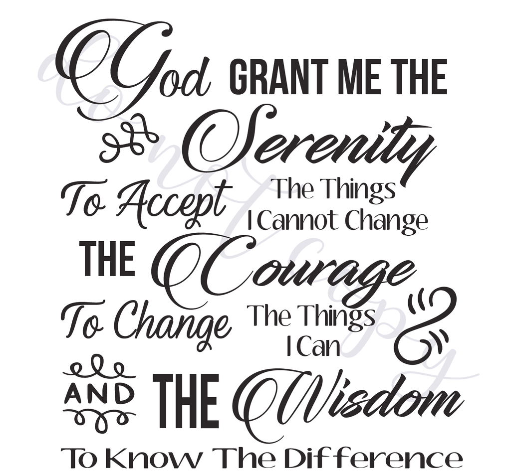 aa serenity prayer printable