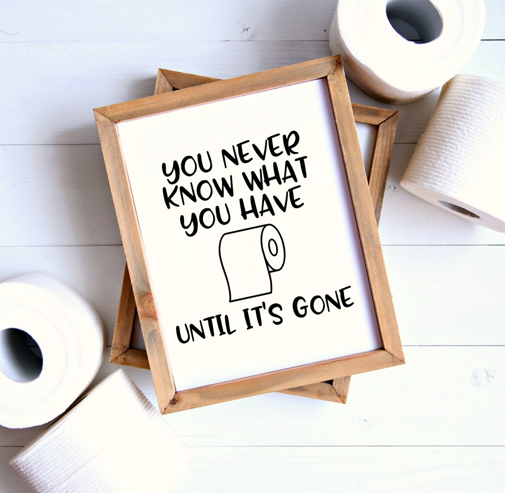 Set Of 4 Printable Bathroom Signs - Happy-Go-Lucky - Free Printable Bathroom Signs