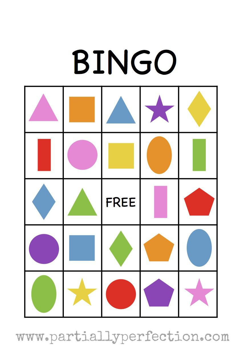 Shape Bingo Card - Free Printable - I&amp;#039;m Going To Use This To Teach - Free Bingo Patterns Printable