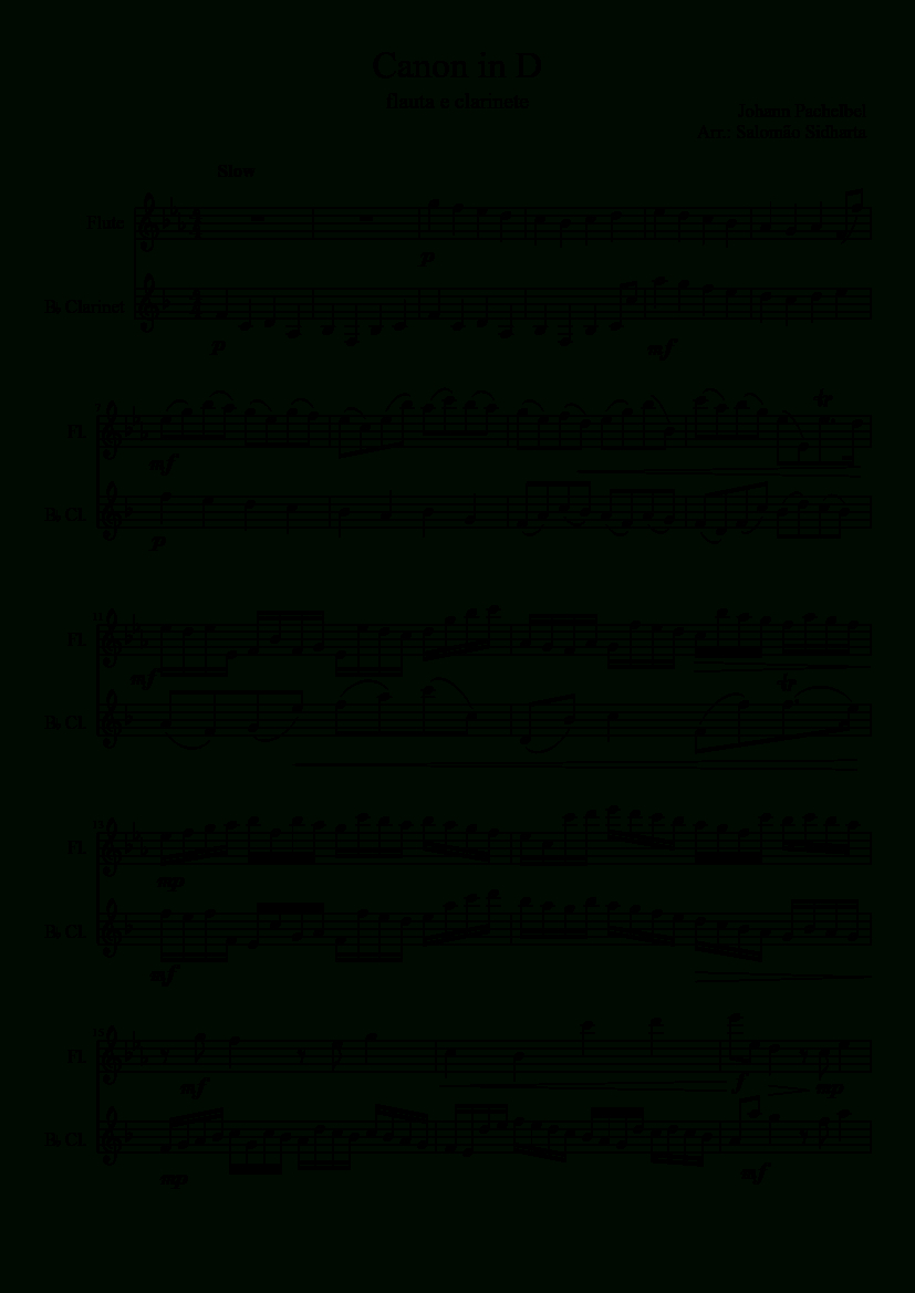 Sheet Music Madesalomas For 2 Parts: Flute, B♭ Clarinet - Free Sheet Music For Clarinet Printable