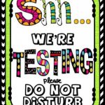 Shh We're Testing Do Not Disturb Sign For Doorthe Pinspired Teacher   Free Printable Testing Signs