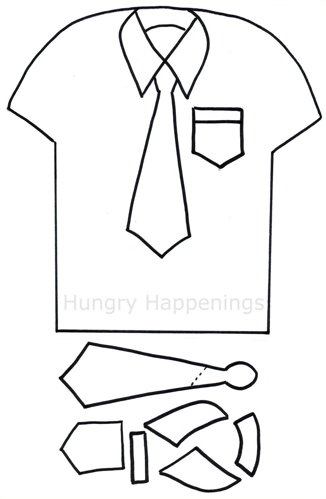 Shirt And Tie Pizza - Hungry Happenings Father&amp;#039;s Day | Craft Ideas - Free Printable Tie Template