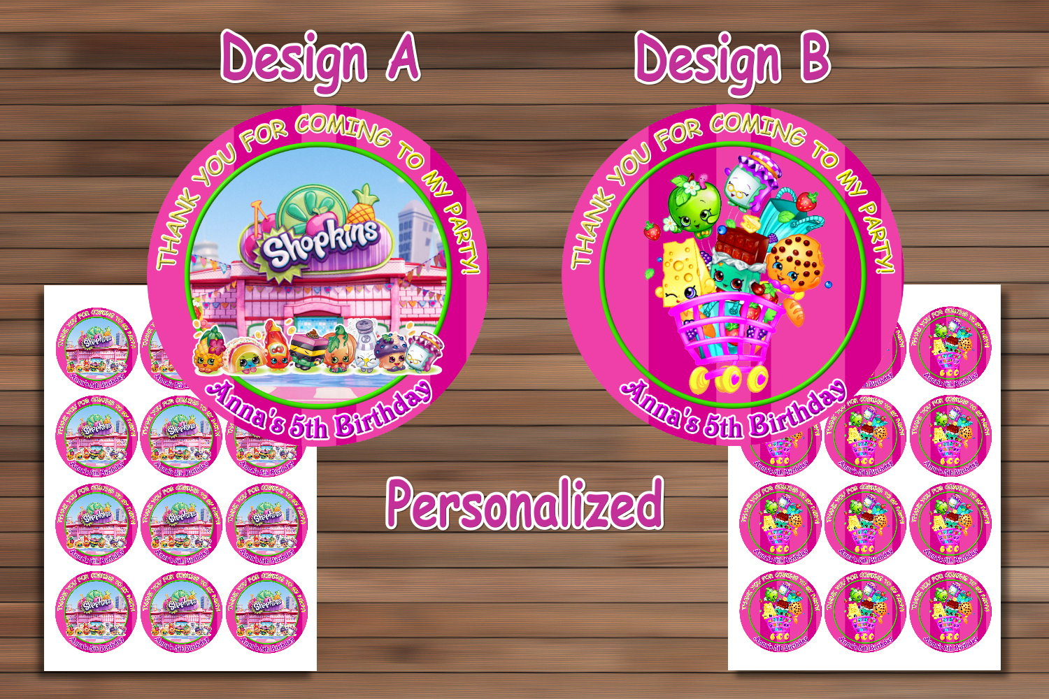 Shopkins Birthday Party, Shopkins Birthdaymagianrainbow On Zibbet - Free Printable Shopkins Thank You Cards