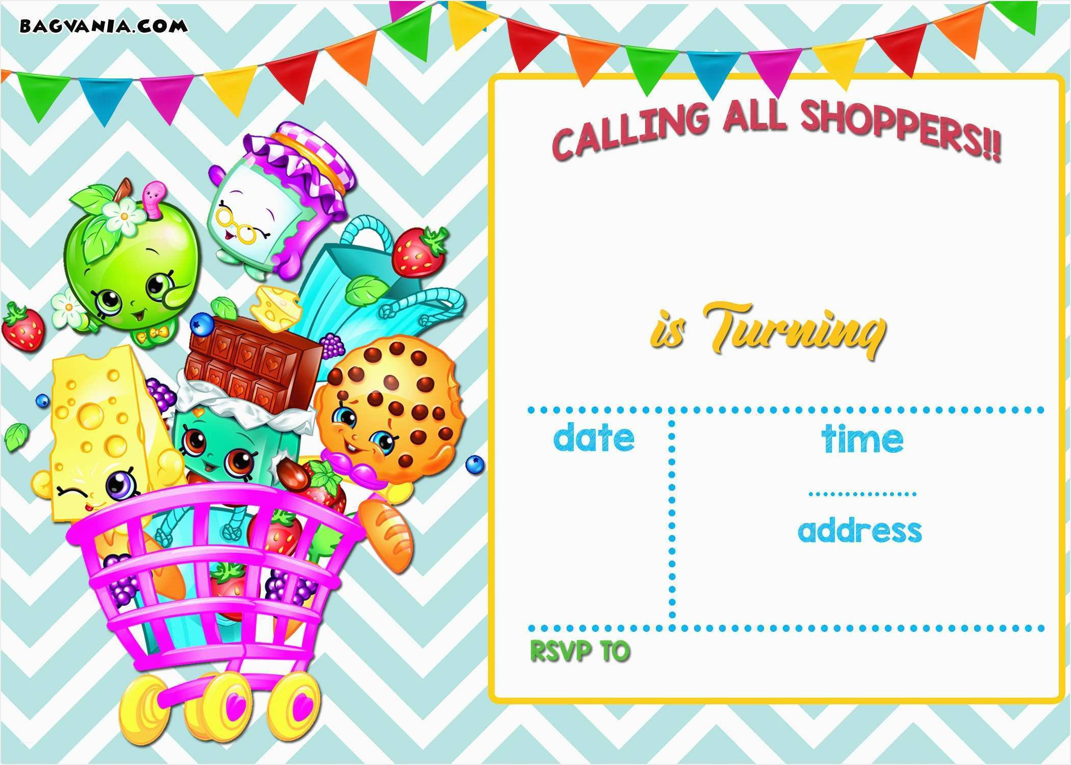 Shopkins Printable Invitations – Fly-Bies.se - Free Printable Shopkins Birthday Invitations