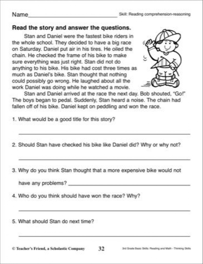 Short Story With Comprehension Questions: 3Rd Grade Reading Skills - Free Printable Short Stories For Grade 3
