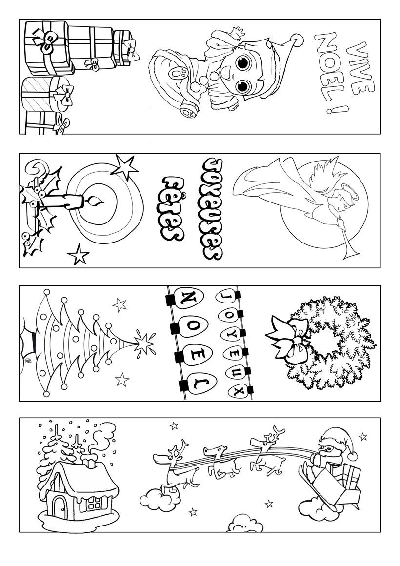 Signets-Noel-A-Colorier | Coloring Page | Pinterest | Bookmarks Kids - Free Printable Bookmarks For Christmas