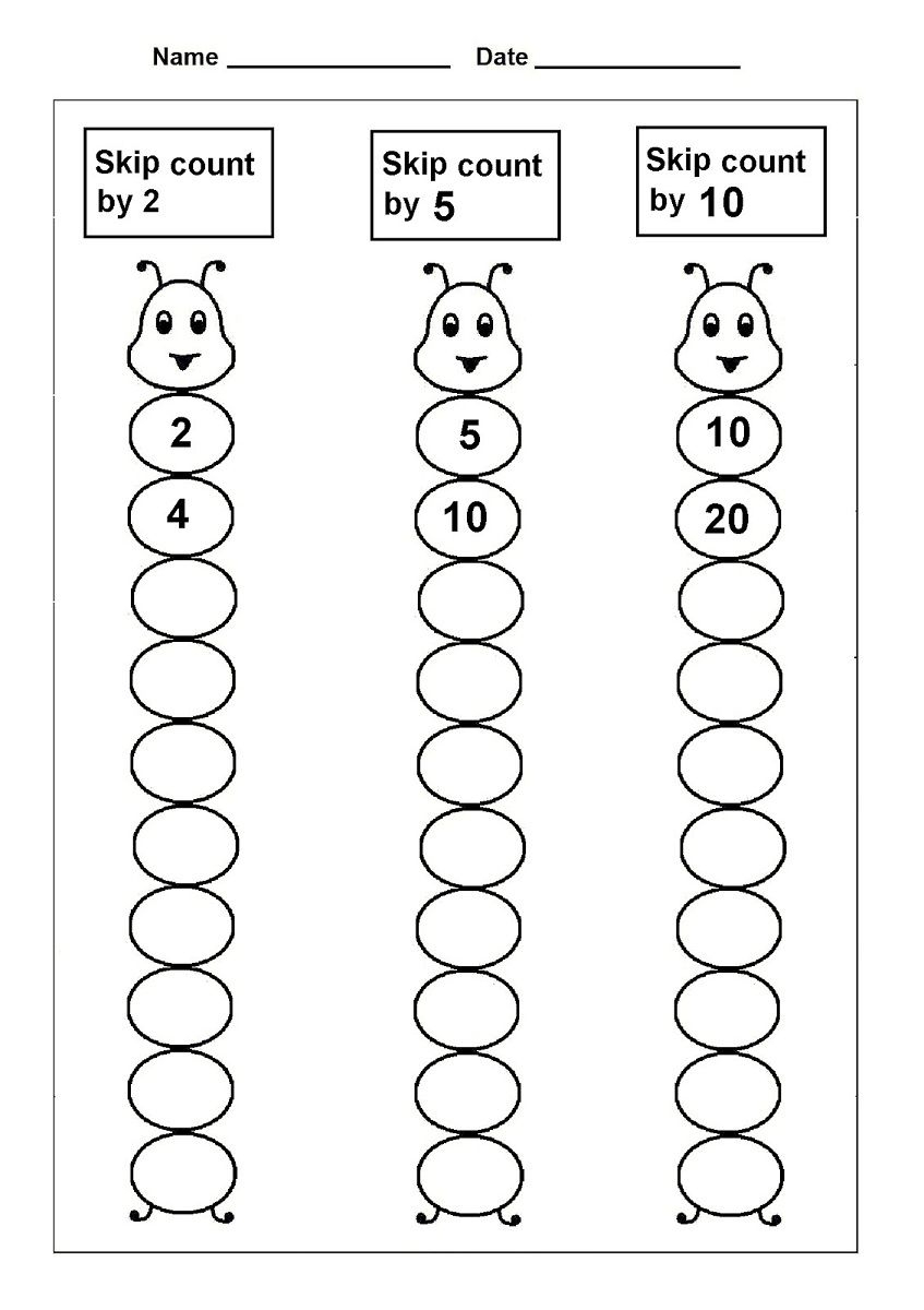 Skip Count5 Worksheet 2 10 | Food | Math Classroom, Math Sheets - Free Printable Skip Counting Worksheets
