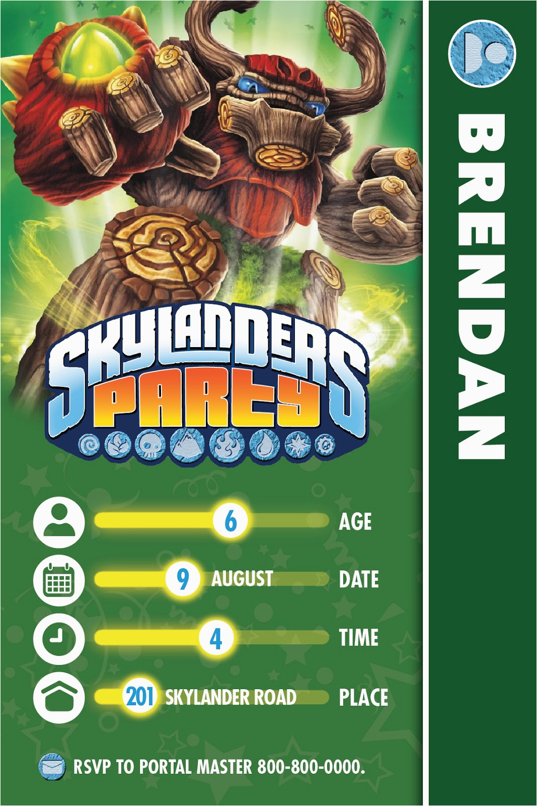 Skylanders Birthday Party Invitations | Birthdaybuzz - Free Printable Skylander Invitations