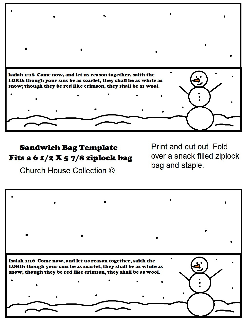 Snowman Sunday School Lesson - Free Printable Sunday School Lessons For Kids