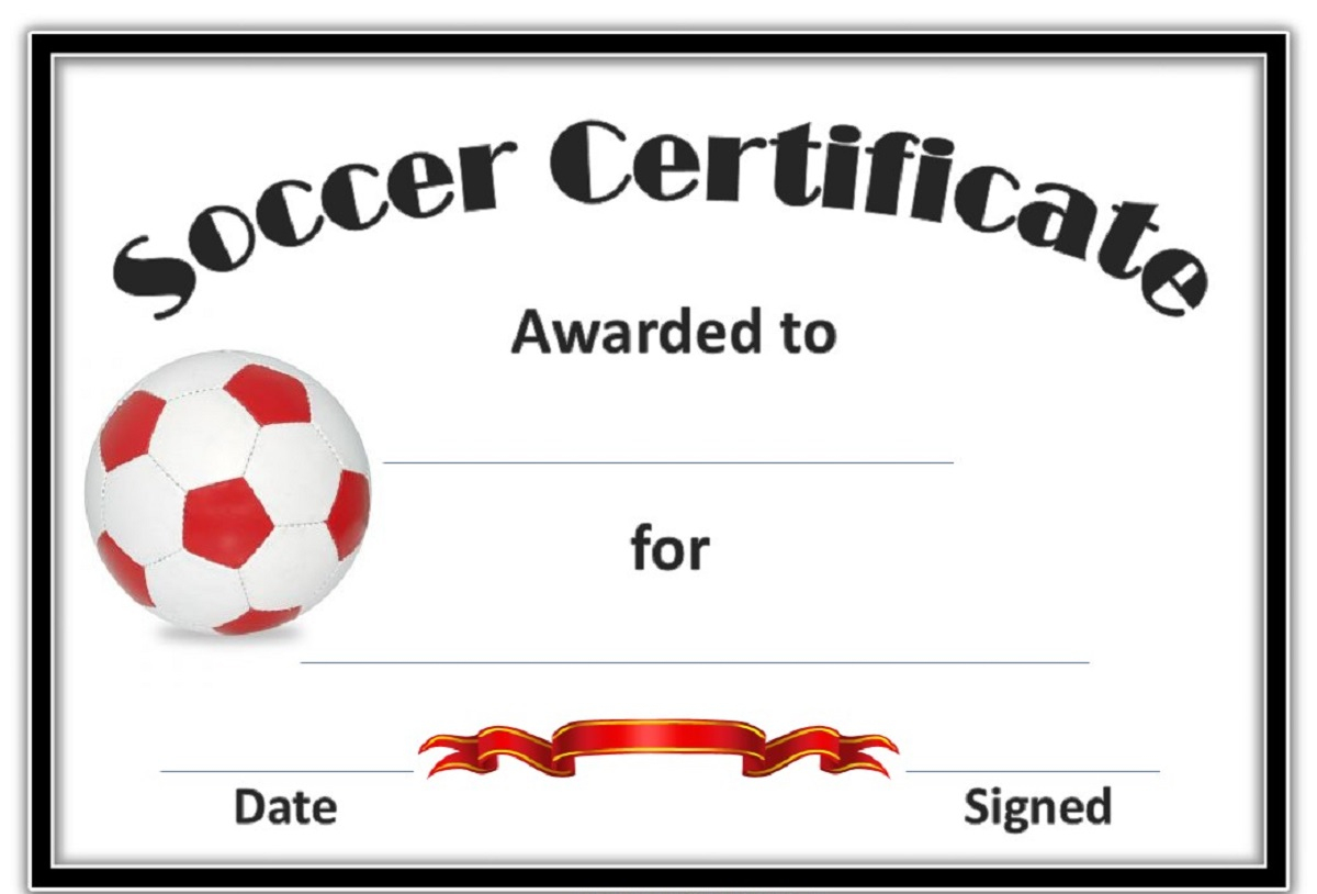 Soccer Award Certificate Templates Free - Reeviewer.co - Free Soccer Award Certificates Printable