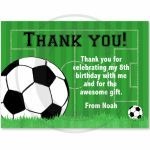 Soccer Birthday Party Thank You Cards Regarding Free Printable   Free Printable Soccer Thank You Cards