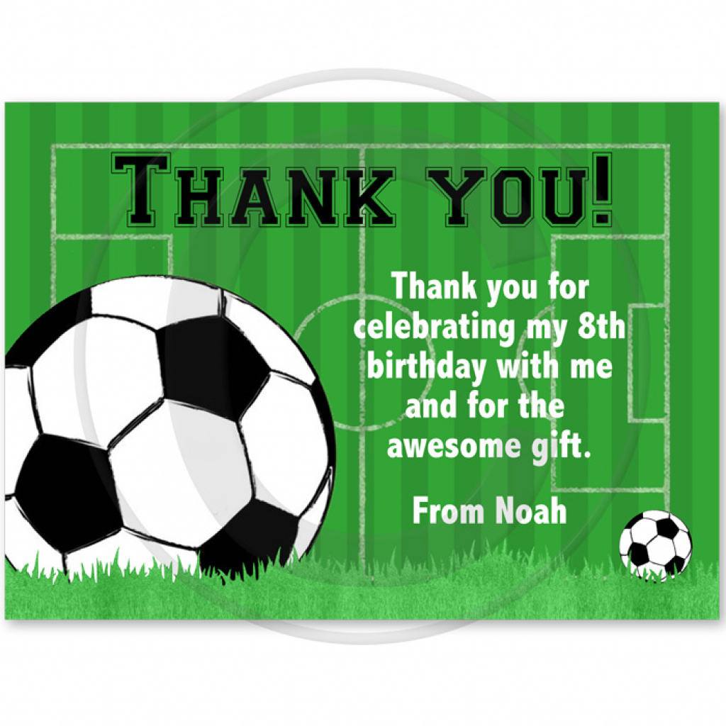 Soccer Birthday Party Thank You Cards Regarding Free Printable - Free Printable Soccer Thank You Cards