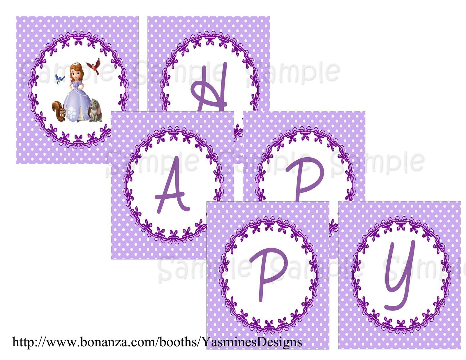 Sofia+The+First+Birthday+Banner+Printable+Free | Sofia In 2019 - Sofia The First Cupcake Toppers Free Printable