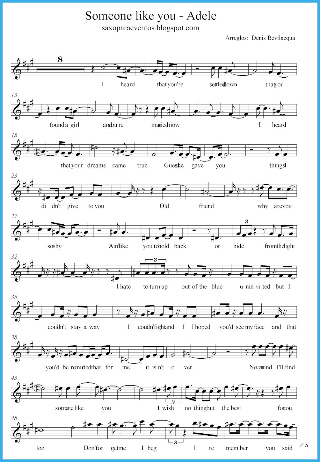 Someone Like You - Adele Score And Track (Sheet Music Free) | Free - Free Printable Sheet Music Adele Someone Like You