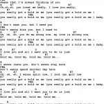 Song Lyrics With Guitar Chords For You Really Got A Hold On Me   The   Free Printable Song Lyrics With Guitar Chords