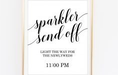 Sparkler Send Off Printable Sign (Black) - Chicfetti - Free Printable Wedding Sparkler Sign