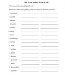 Spelling Worksheets | Fifth Grade Spelling Worksheets   Free Printable Phonics Worksheets For 4Th Grade