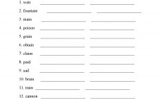 Spelling Worksheets | Fourth Grade Spelling Worksheets - Free Printable Spelling Worksheets For 5Th Grade