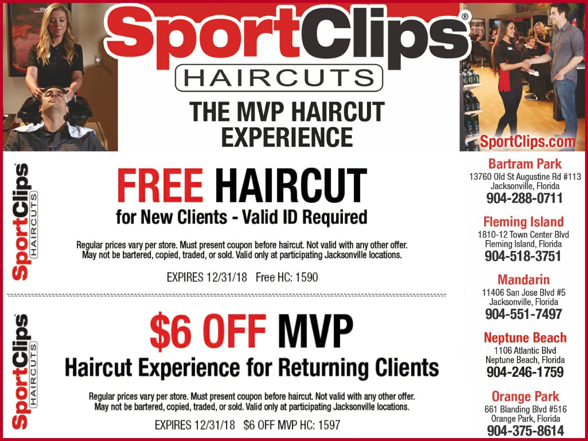 Sport Clips Coupons Free Haircut 113574 Free Haircut Or $6 Off Mvp - Sports Clips Free Haircut Printable Coupon