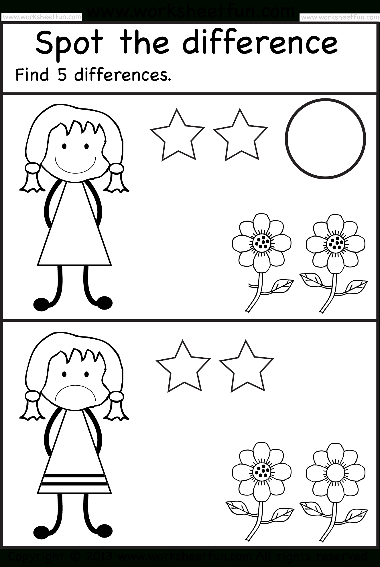 Spot The Differences | Pre K Activities | Pinterest | Worksheets For - Free Printable Spot The Difference Worksheets