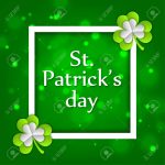 St.patrick 's Day Celebration. Clover Green Print For Postcard   Free Printable St Patrick&#039;s Day Banner