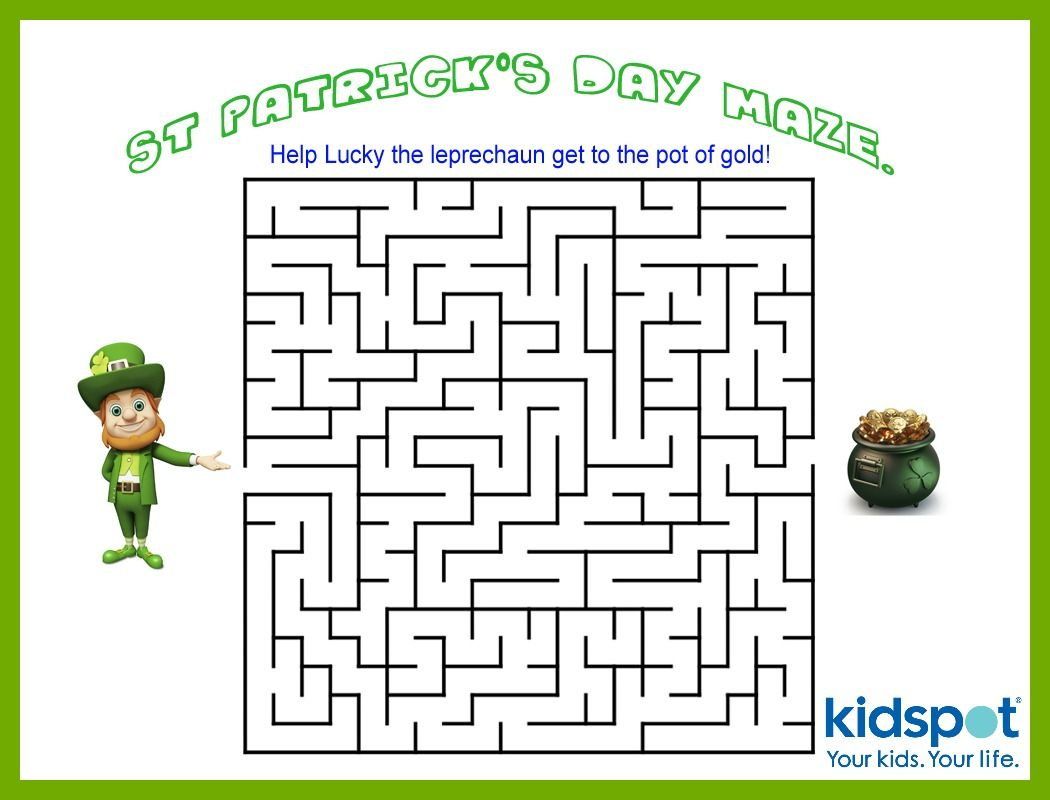 St Patrick&amp;#039;s Day - Mazes - Free Printable | Kidspot: St Patrick&amp;#039;s - Free Printable St Patrick&amp;#039;s Day Mazes