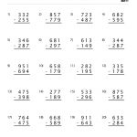 Subtraction Worksheet – 3 Digit Subtraction With Regrouping (Set D   Free Printable 3 Digit Subtraction With Regrouping Worksheets