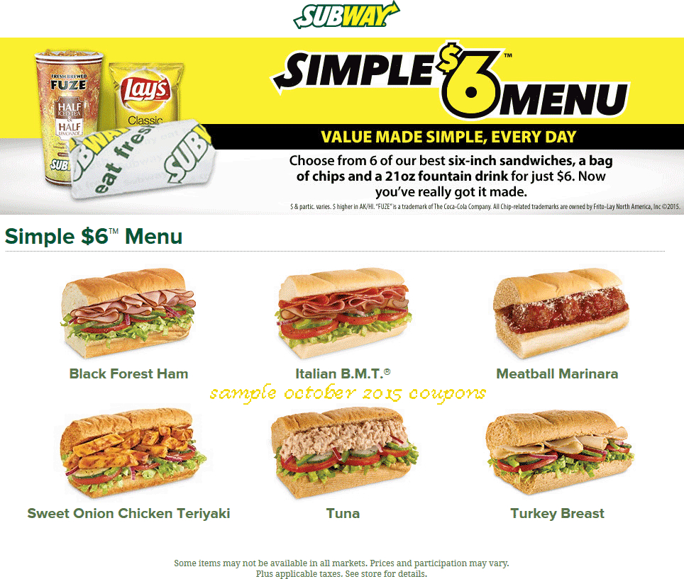 Subway Coupons Printable August 2018 - Las Vegas Show Deals 2018 - Free Printable Subway Coupons 2017