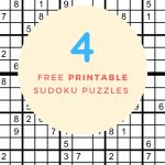 Sudoku Free Printable   4 Intermediate Sudoku Puzzles   Puzzle Parade   Free Printable Sudoku