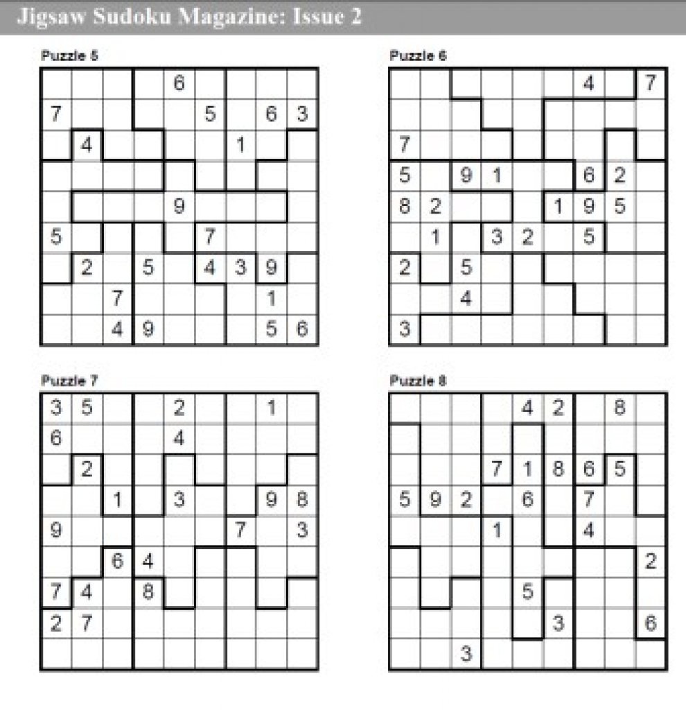 Sudoku Free Printable Puzzles 4 Per Page | Kids Activities - Free Printable Sudoku