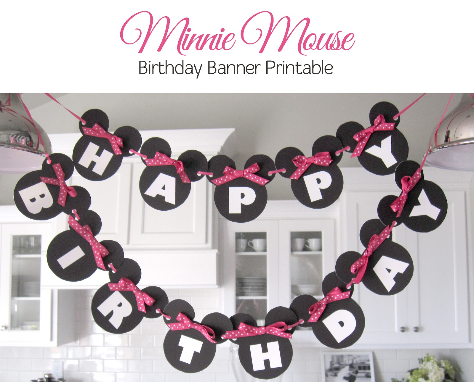 Sugar Fresh: Lily&amp;#039;s Minnie Mouse Party + Free Banner Printable - Free Printable Minnie Mouse Birthday Banner