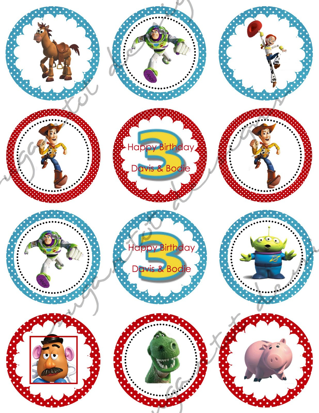 Sugartotdesigns: Toy Story 3 Party Invitations &amp;amp; Cupcake Toppers - Free Printable Toy Story 3 Birthday Invitations