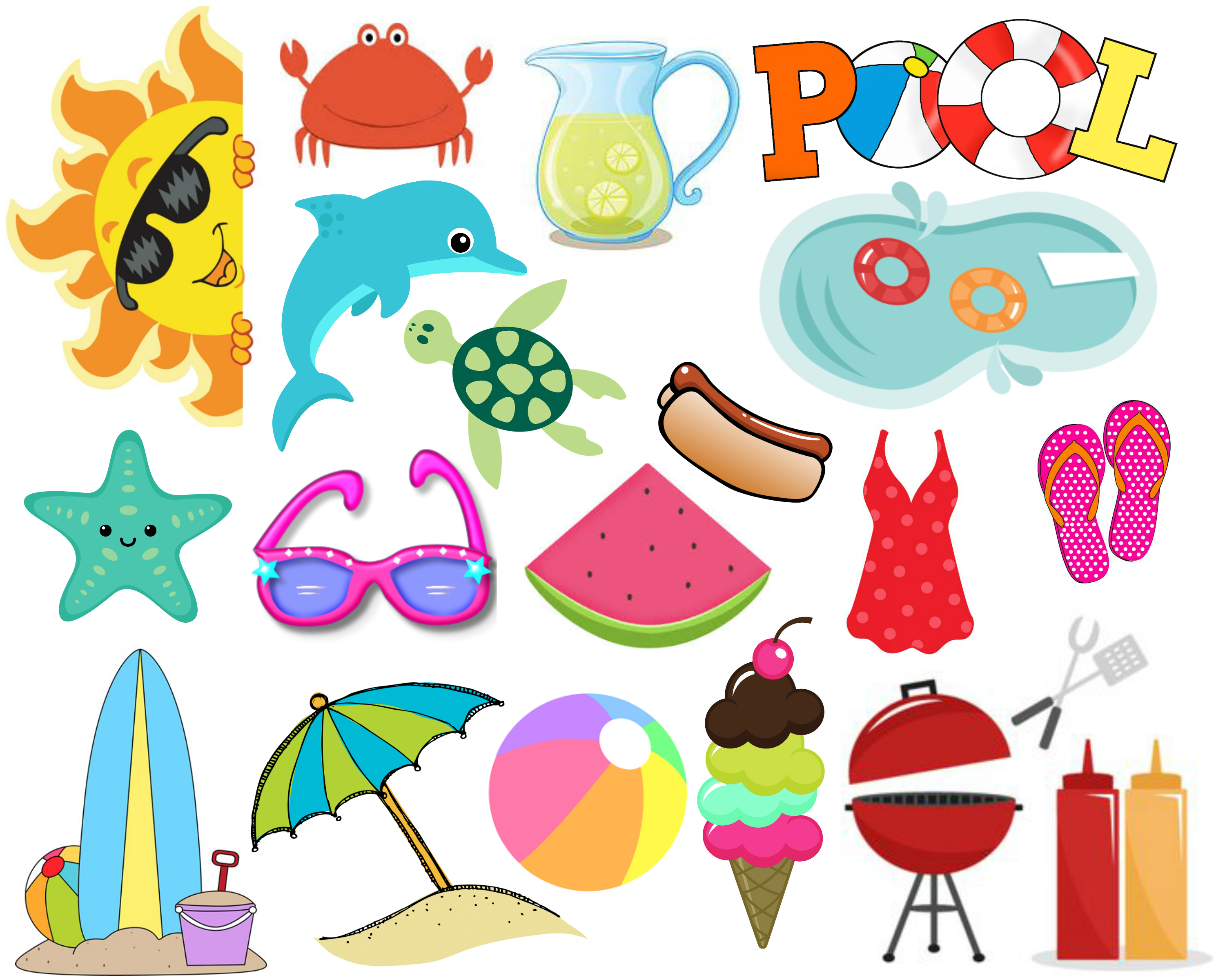 Summer Fun Planner Stickers | Printables | Pinterest | Planner - Free Printable Summer Clip Art