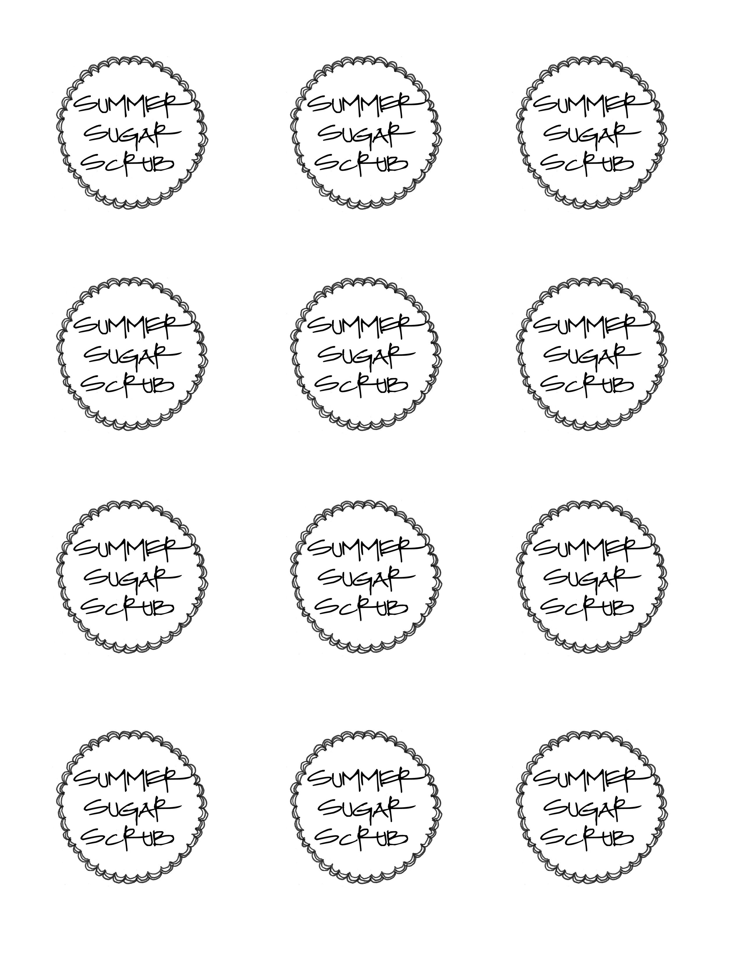 Summer Sugar Scrub (Recipe With Free Printable Labels) | Eve - Free Printable Sugar Scrub Labels