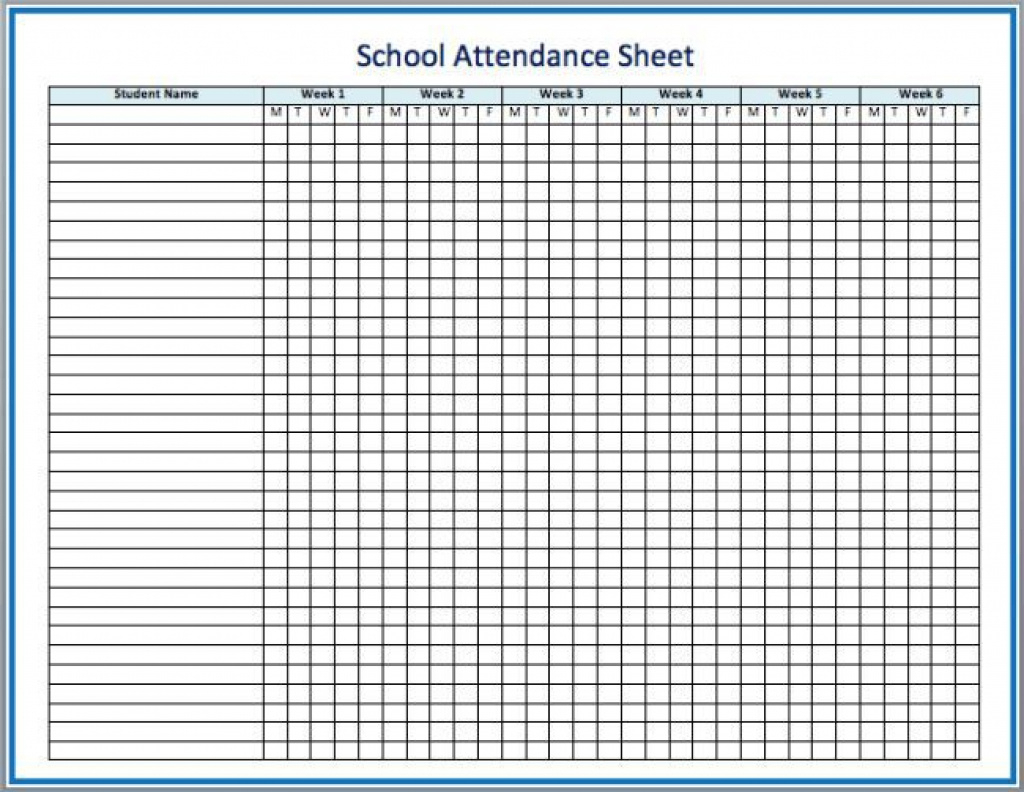Sunday School Attendance Forms Printable Free Printable Attendance - Free Printable Sunday School Attendance Sheet