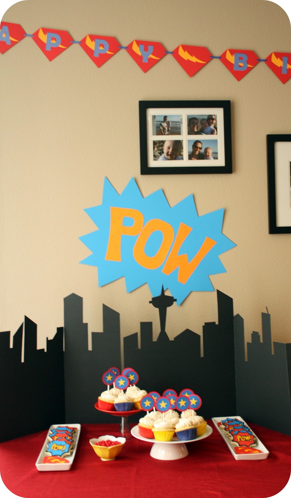 Superhero Party Treats And A Free Printable - Free Printable Superhero Skyline
